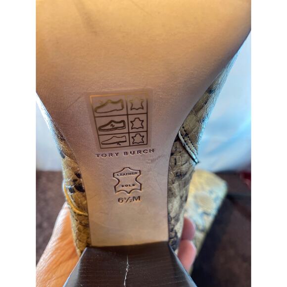 Tory Burch Diamant Lux snakeskin knee high boot - Picture 8 of 14